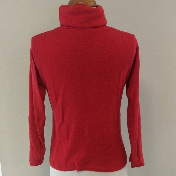 Red cotton turtleneck - Picture 3 of 7